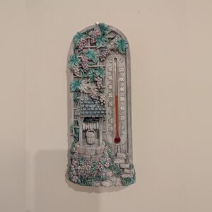 Vintage Wall Thermometer Ceramic